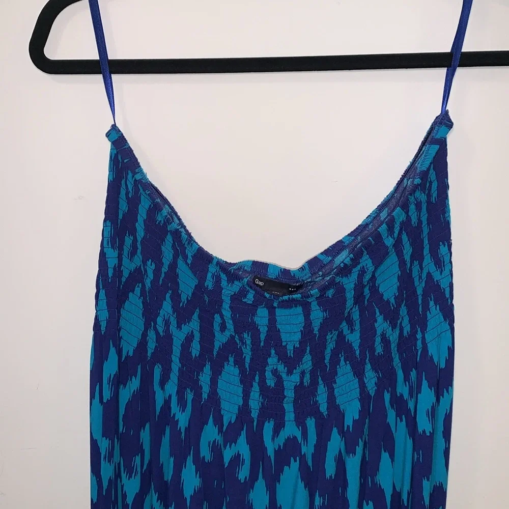 Gap Blue and teal Patterned Maxi Dress